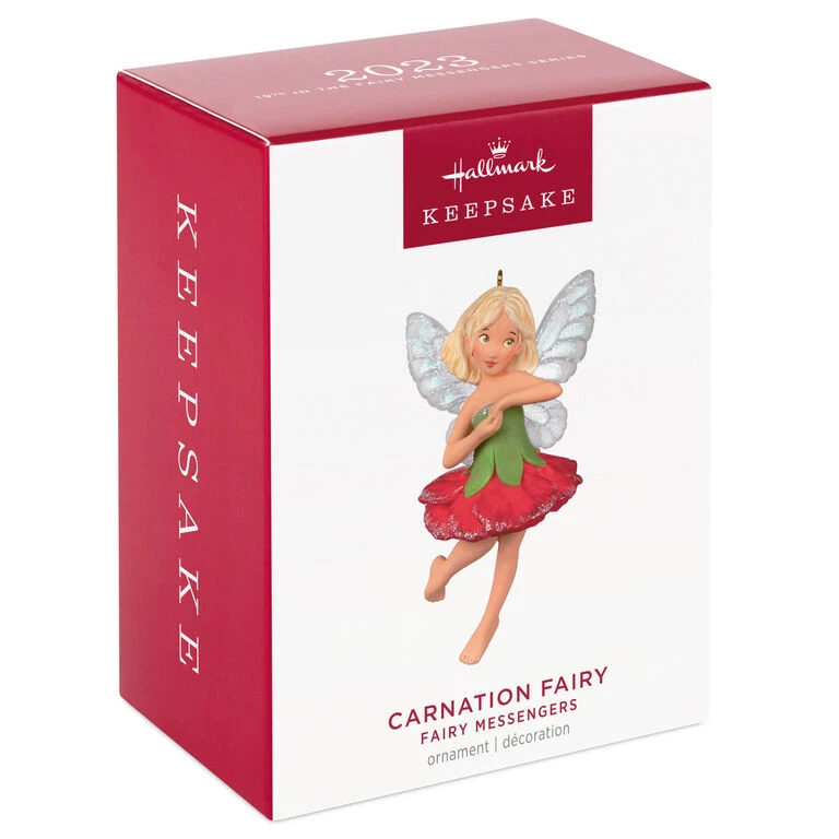Hallmark Fairy Messengers Carnation Fairy Ornament - Image 4