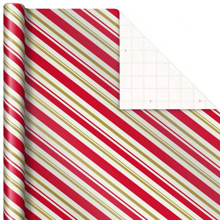 Hallmark Santa And Stripes 2-Pack Christmas Wrapping Paper Assortment, 160 Sq. Ft. - Image 6