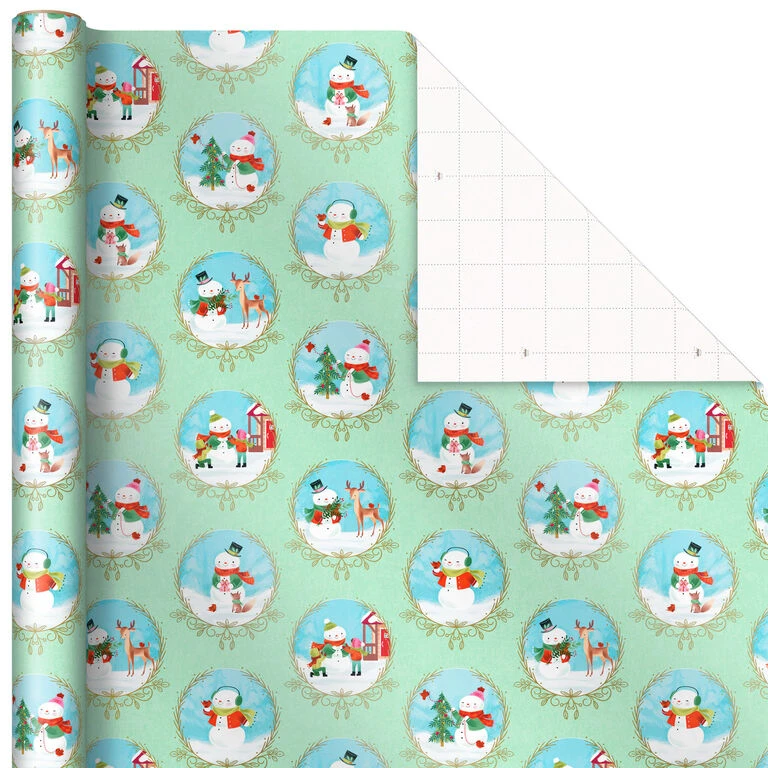 Hallmark Pastel Christmas Prints 3-Pack Wrapping Paper, 120 Sq. Ft. - Image 3