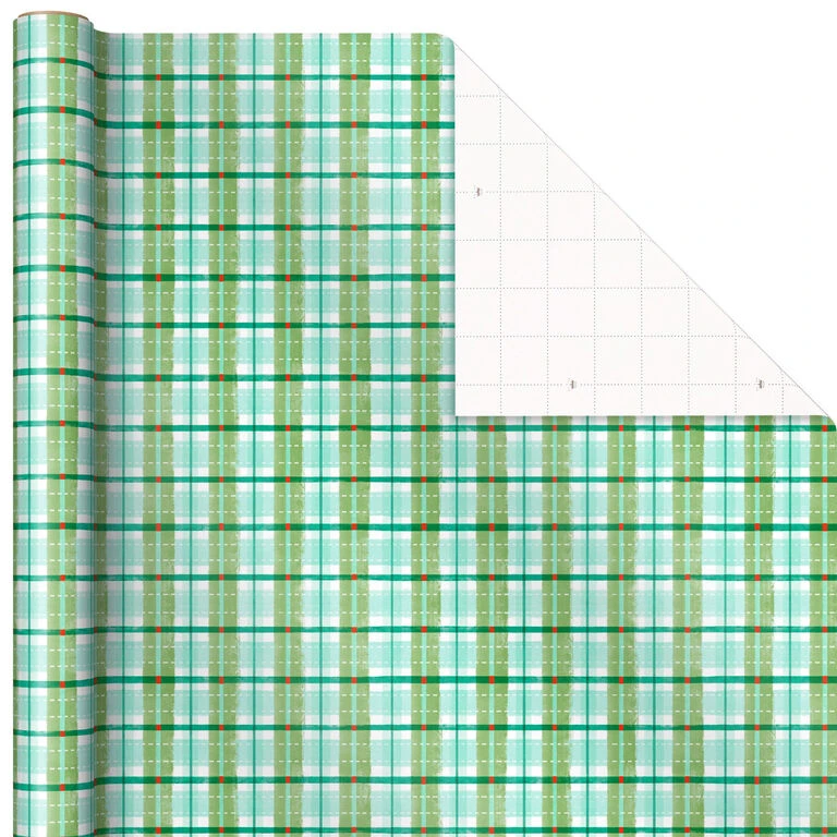 Hallmark Pastel Christmas Prints 3-Pack Wrapping Paper, 120 Sq. Ft. - Image 4