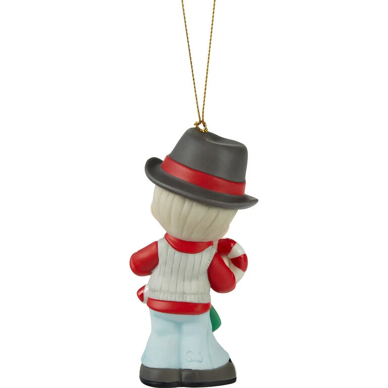 Precious Moments Sweet Christmas Wishes Boy 2023 Ornament, 3.7" - Image 2