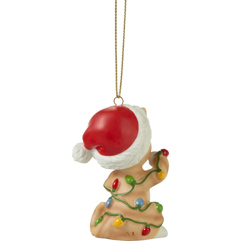Precious Moments Tangled In Christmas Fun Cat 2023 Ornament, 3" - Image 2