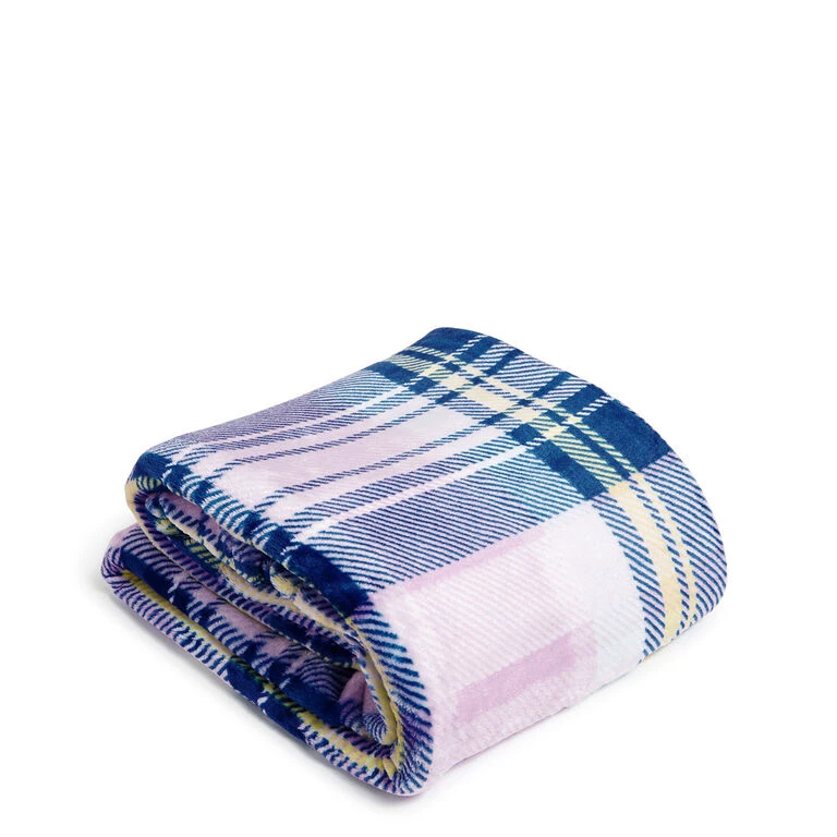 Vera Bradley Throw Blanket In Amethyst Plaid