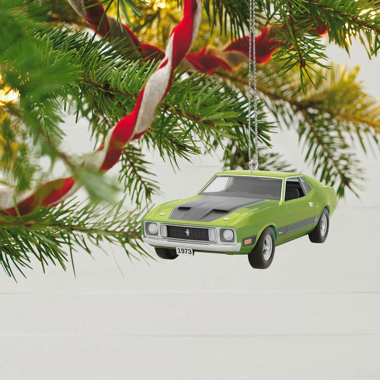 Hallmark Classic American Cars 1973 Ford Mustang Mach 1 2023 Metal Ornament - Image 2