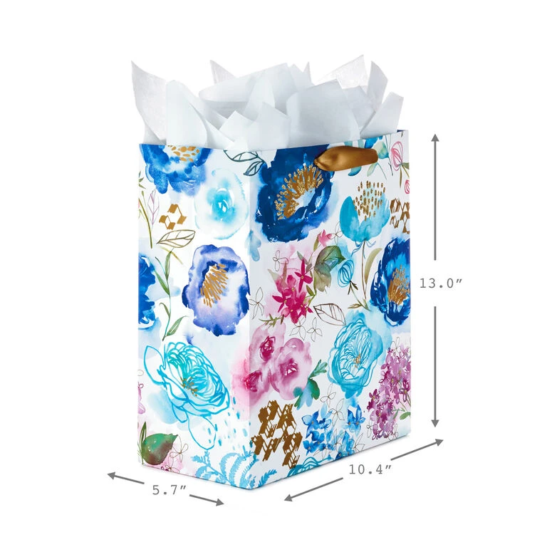 Hallmark 13" Watercolor 3-Pack Assorted Gift Bags With Tissue - Image 3