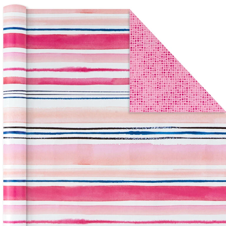 Hallmark Watercolor Tones 3-Pack Reversible Wrapping Paper, 75 Sq. Ft. Total - Image 5