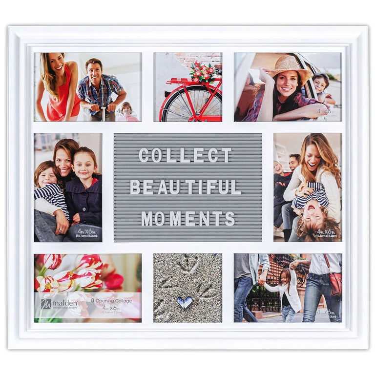 Malden Photo Collage Letterboard White Picture Frame, 18.5x16.5